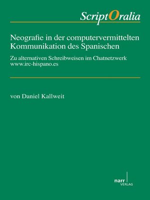 cover image of Neografie in der computervermittelten Kommunikation des Spanischen